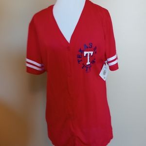 Texas Rangers button up